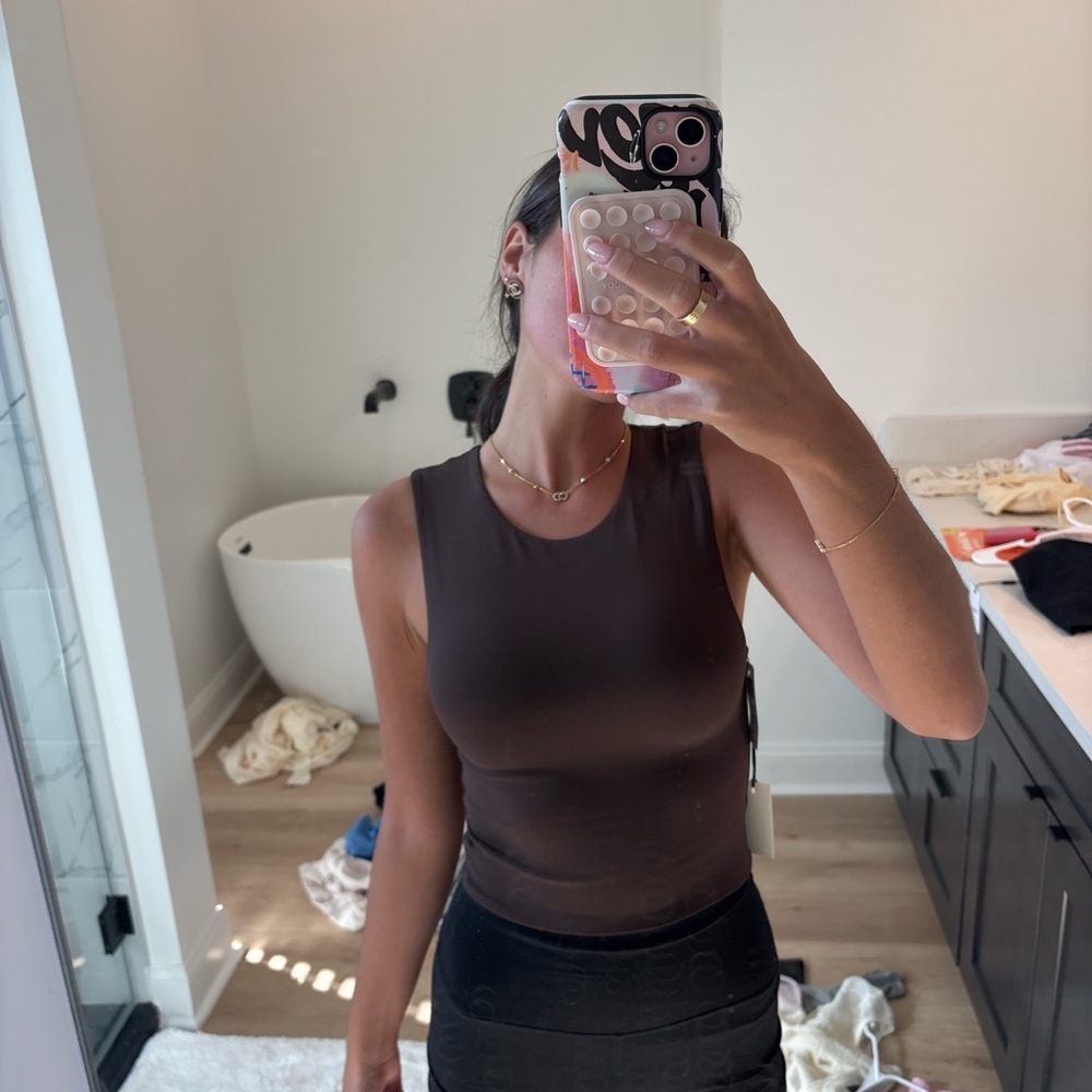 Babaton Chocolate Brown Tank Top